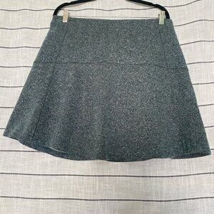 NWT LOFT Teal Blue Tweed A-line Flare Mini Skirt L